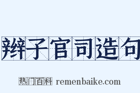 辫子官司造句是什么意思的图片